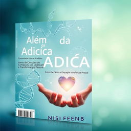 An impactful book cover design for "Além da Adição: Como a Ciência e a Compaixão Aceleram a Transformação Pessoal"