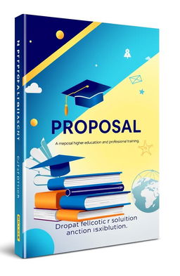 A captivating book cover design for a proposal exhibition focused on higher education and professional training