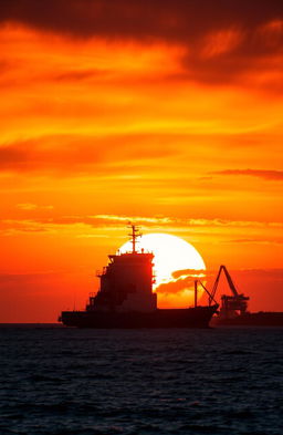 A vibrant sunset scene with vivid colors filling the sky, showcasing a traffic control station in the background
