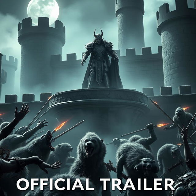 An epic and dark scene from the 'Underworld: Rise of the Lycans (2024) Official Trailer'