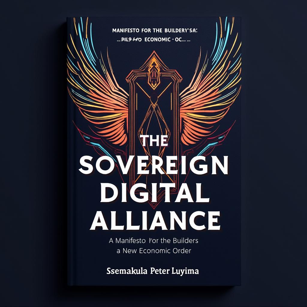 Artistic front cover design for 'THE SOVEREIGN DIGITAL ALLIANCE: AND THE TRIUMPH OF VALUE