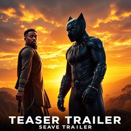 An electrifying and visually stunning scene from 'Black Panther 3: Shadows of Wakanda (2025) - Teaser Trailer', featuring Will Smith and Michael B