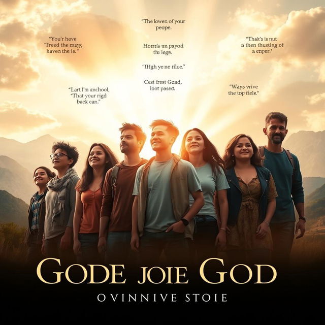 A cinematic movie poster that visually represents the desire of God for young people in today's time