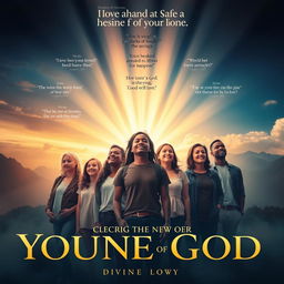 A cinematic movie poster that visually represents the desire of God for young people in today's time