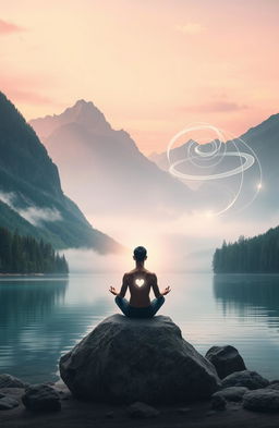 A serene and mystical scene representing the hidden powers of the subconscious mind