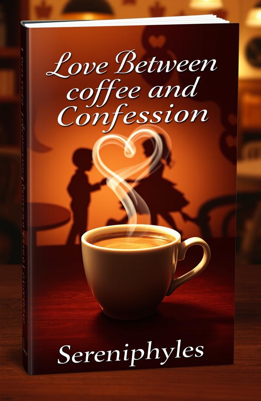 A captivating book cover featuring a warm, inviting cafe scene