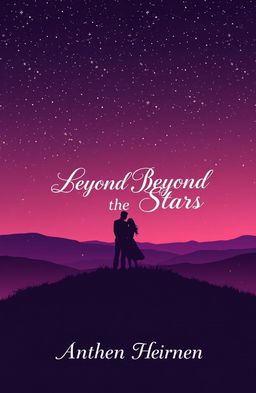 A romantic cover design featuring a gradient background of deep purple and soft pink, resembling a twilight sky filled with countless twinkling stars, creating a dreamy atmosphere