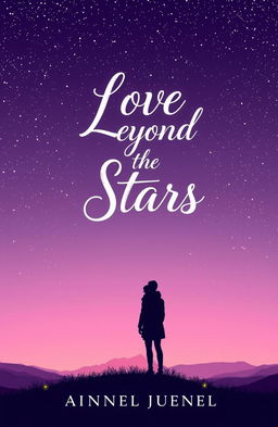 A romantic cover design featuring a gradient background of deep purple and soft pink, resembling a twilight sky filled with countless twinkling stars, creating a dreamy atmosphere