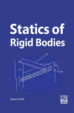 A visually striking cover page design for a textbook on 'Statics of Rigid Bodies'