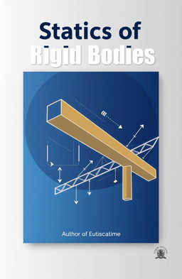 A visually striking cover page design for a textbook on 'Statics of Rigid Bodies'