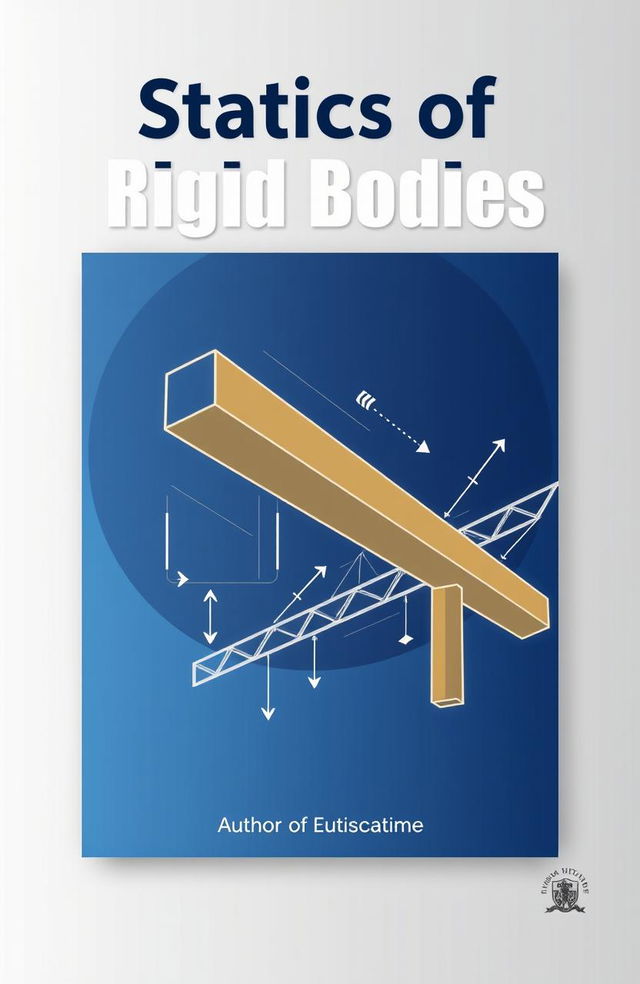 A visually striking cover page design for a textbook on 'Statics of Rigid Bodies'