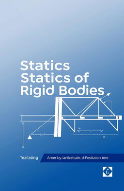 A visually striking cover page design for a textbook on 'Statics of Rigid Bodies'