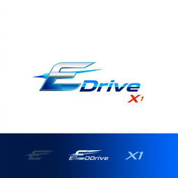 A sleek and modern logo design for 'EvoDrive X1'