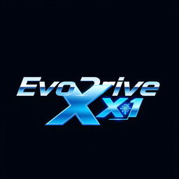 A modern logo design for "EvoDrive X1", featuring sleek and futuristic typography