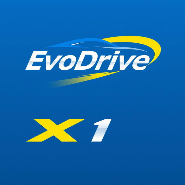 A modern and sleek logo design for "EvoDrive X1" featuring the brand name prominently