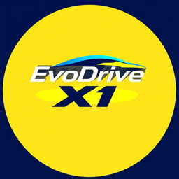 A modern and sleek logo design for "EvoDrive X1" featuring the brand name prominently