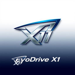 A sleek and modern logo design for the EvoDrive X1 car