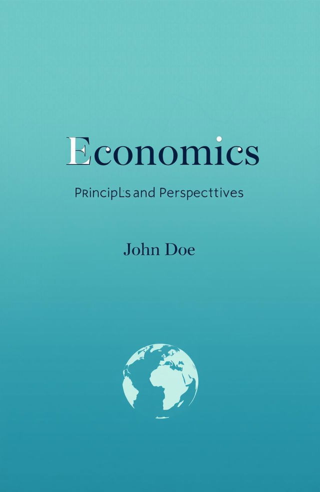 A professional and modern cover page design for an economics textbook