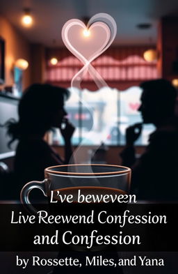 A cozy café scene, where a cup of coffee with heart-shaped steam rises above, symbolizing love and warmth