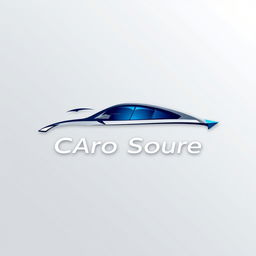 A sleek and modern logo design for a car manufacturer, featuring a stylized silhouette of a car in motion, accented with bold, dynamic lines to convey speed and innovation