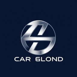 A sleek and modern logo design for a car brand, prominently featuring the letter 'E' creatively integrated into the logo