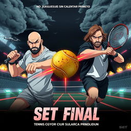 A movie poster titled 'Set Final' in 90s anime style