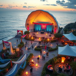 The *Melody Festival* transforms the *Centre of Mystic Paradise* into a magical celebration by the ocean