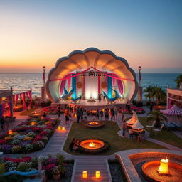 The *Melody Festival* transforms the *Centre of Mystic Paradise* into a magical celebration by the ocean