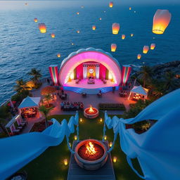 The *Melody Festival* transforms the *Centre of Mystic Paradise* into a magical celebration by the ocean