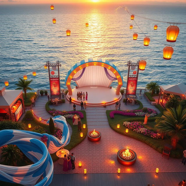 The *Melody Festival* transforms the *Centre of Mystic Paradise* into a magical celebration by the ocean