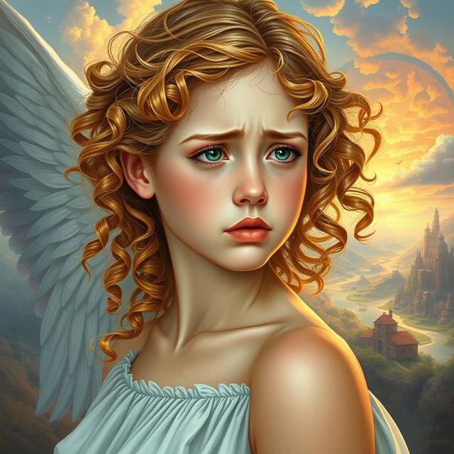 A book cover for the bildungsroman "Óxido de Carmen", featuring a beautiful young woman with fair skin and golden curly hair