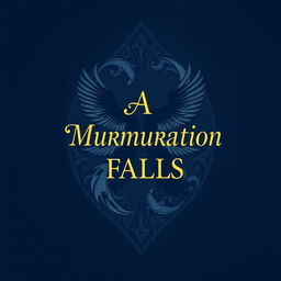A moody book cover for "A Murmuration Falls" featuring a cool-toned color palette of deep blues, soft grays, and muted purples, creating a mysterious and atmospheric feel