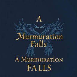 A moody book cover for "A Murmuration Falls" featuring a cool-toned color palette of deep blues, soft grays, and muted purples, creating a mysterious and atmospheric feel