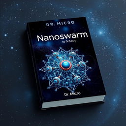 A captivating book cover design for 'Nanoswarm' by Dr