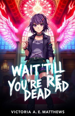 A captivating book cover for 'Wait 'Till You're Dead' by Victoria A