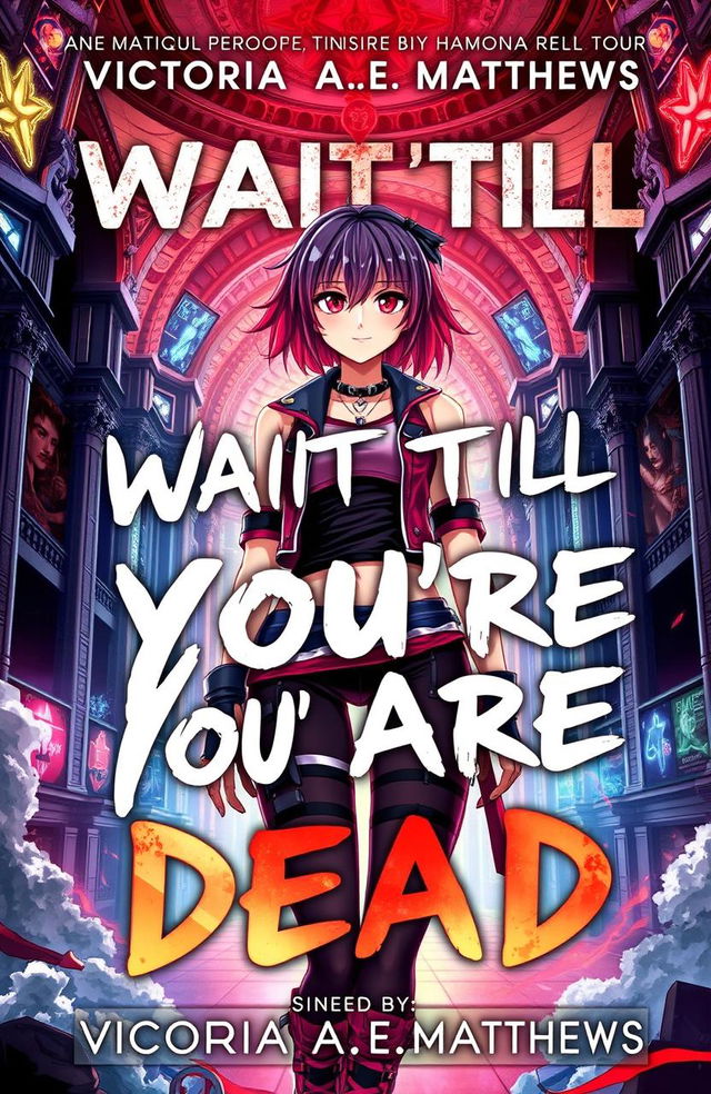 A captivating book cover for 'Wait 'Till You're Dead' by Victoria A