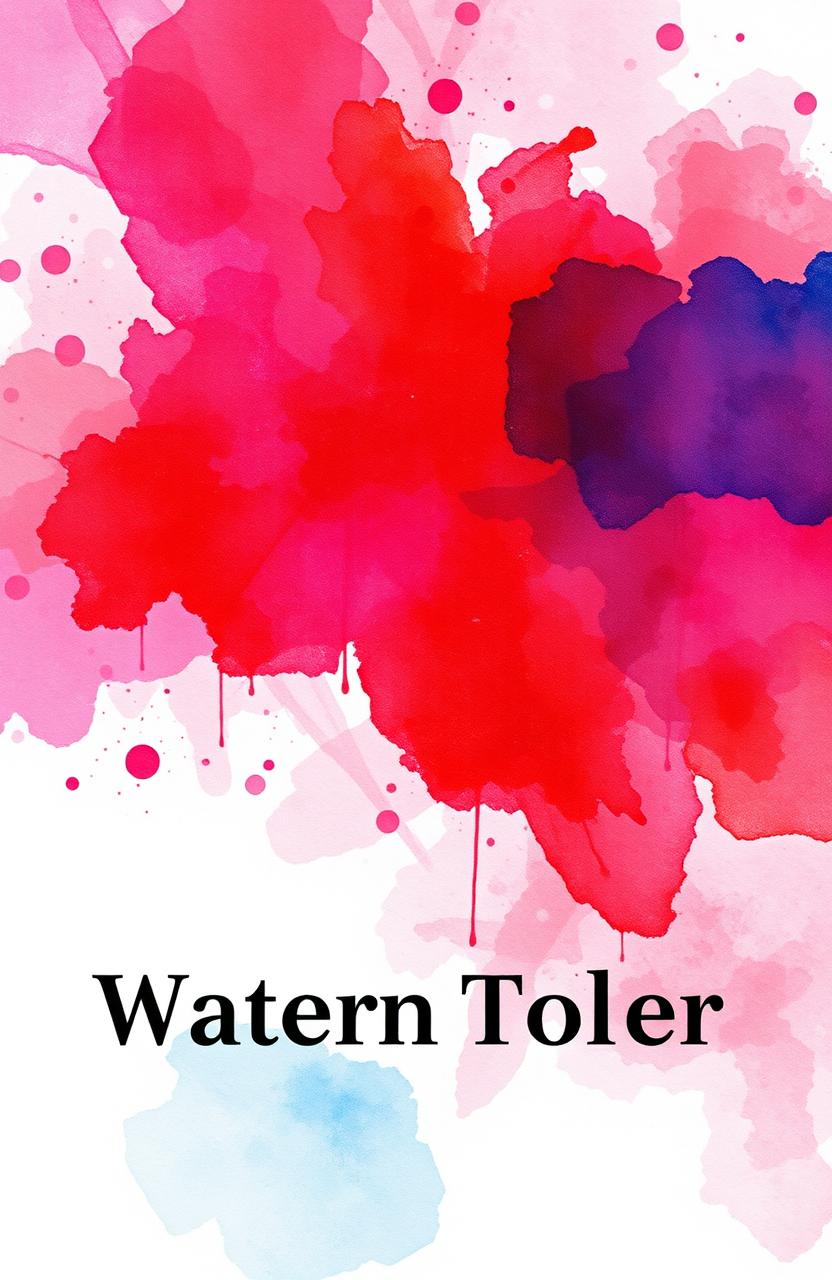 A vibrant watercolour splash background featuring a beautiful blend of rich hues of reds, deep purples, and bright blues, evoking a sense of both passion and creativity