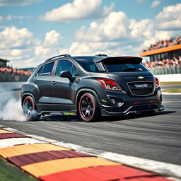 A sleek and dynamic 2012 Chevy Trax modified for drifting