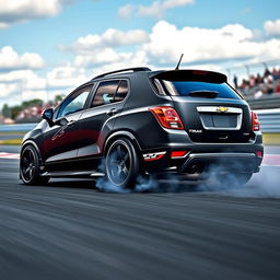 A sleek and dynamic 2012 Chevy Trax modified for drifting
