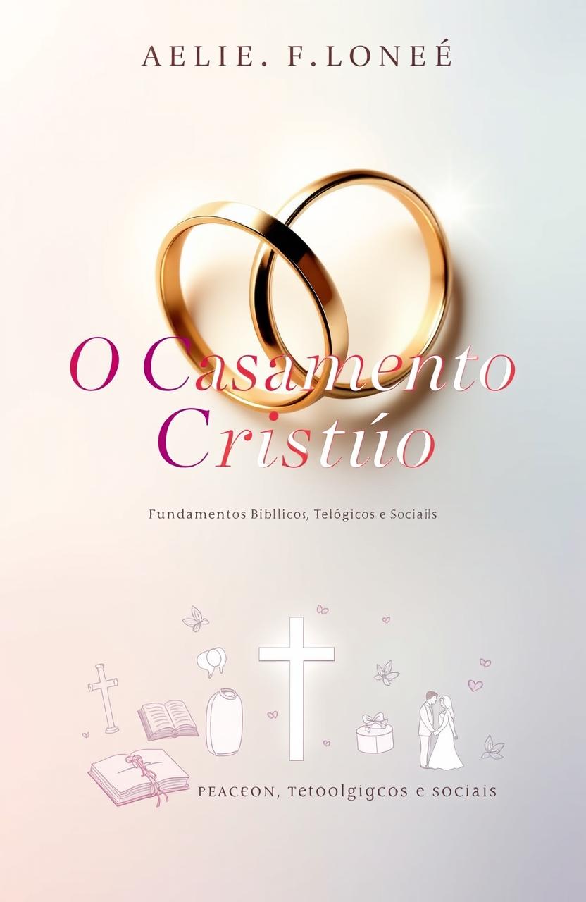 A visually captivating book cover design that embodies the theme of 'O Casamento Cristão: Fundamentos Bíblicos, Teológicos e Sociais'