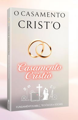 A visually captivating book cover design that embodies the theme of 'O Casamento Cristão: Fundamentos Bíblicos, Teológicos e Sociais'