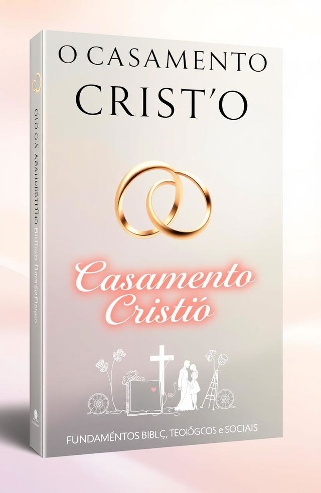 A visually captivating book cover design that embodies the theme of 'O Casamento Cristão: Fundamentos Bíblicos, Teológicos e Sociais'