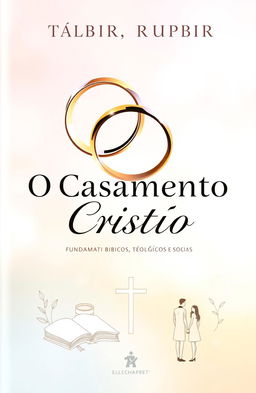 A visually captivating book cover design that embodies the theme of 'O Casamento Cristão: Fundamentos Bíblicos, Teológicos e Sociais'