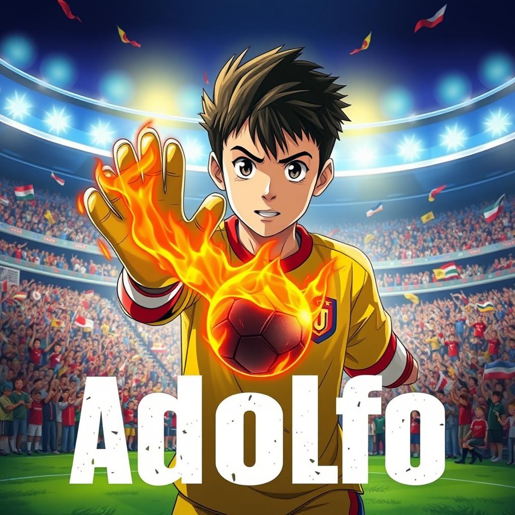 A movie poster in the style of anime 2024 titled 'Adolfo'