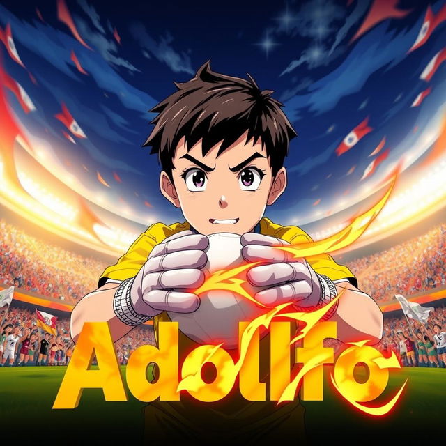 A movie poster in the style of anime 2024 titled 'Adolfo'