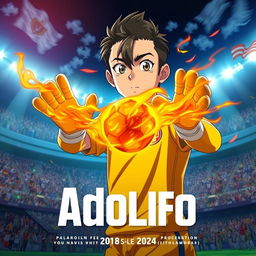 A movie poster in the style of anime 2024 titled 'Adolfo'