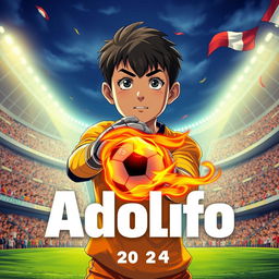 A movie poster in the style of anime 2024 titled 'Adolfo'