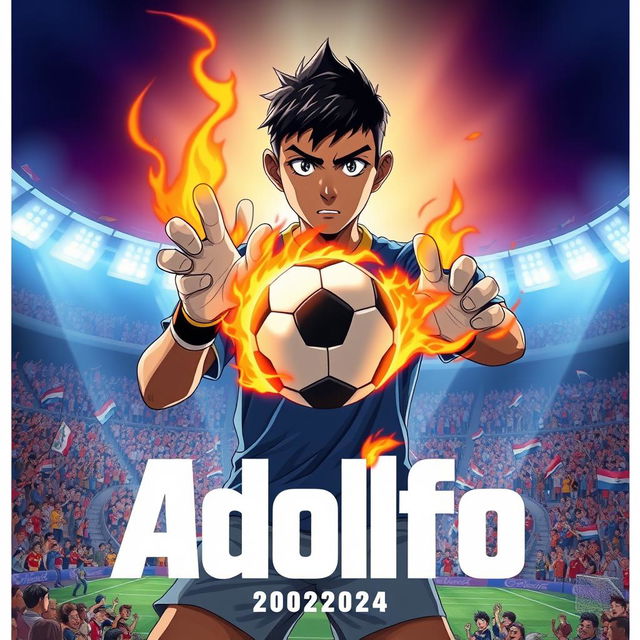 A movie poster in the style of anime 2024 titled 'Adolfo'