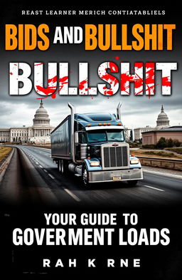 A bold and aggressive book cover design for 'Bids and Bullshit: Your Guide to Government Loads'
