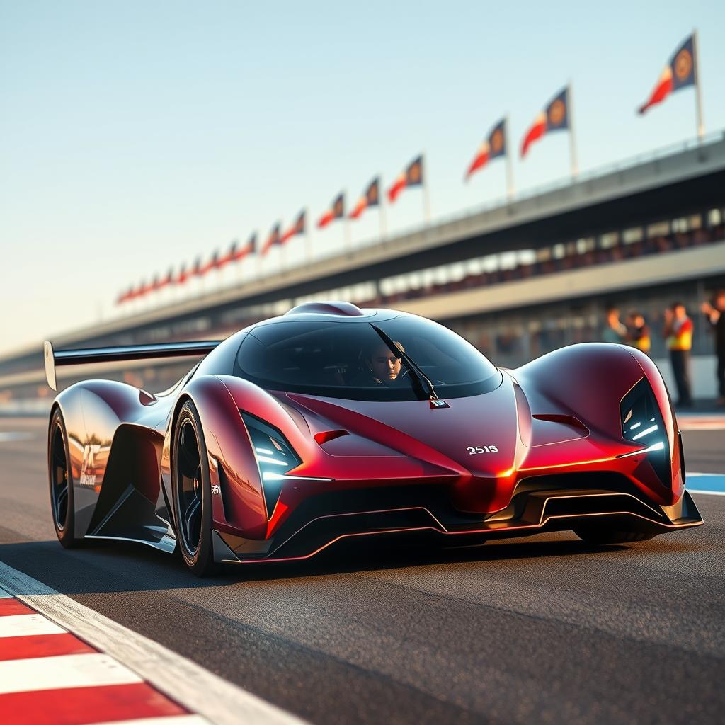 A futuristic family car designed to win the 24 Hours of Le Mans